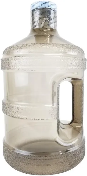 1 Gallon Leak-Proof BPA Free Reusable Plastic Drinking Water Big Mouth Bottle Jug Container with Holder Drinking Canteen