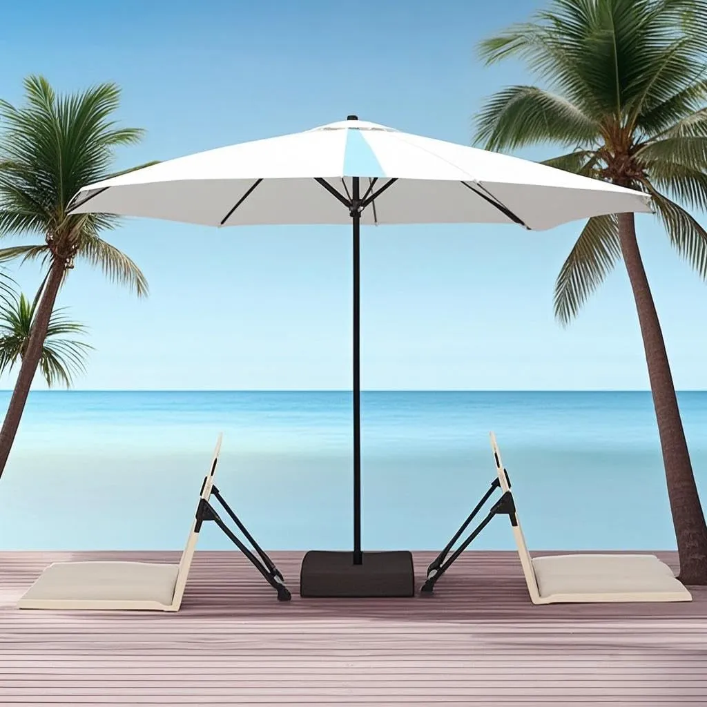 1 Pack Foldable Poolside Chairs – Portable Flip Chairs for Edge of Pool, Beach, Camping, Picnic, Lawn – Compact & Lightweight Outdoor Seating Accessories (1, Light Beige)