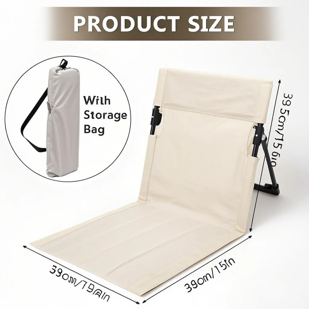 1 Pack Foldable Poolside Chairs – Portable Flip Chairs for Edge of Pool, Beach, Camping, Picnic, Lawn – Compact & Lightweight Outdoor Seating Accessories (1, Light Beige)
