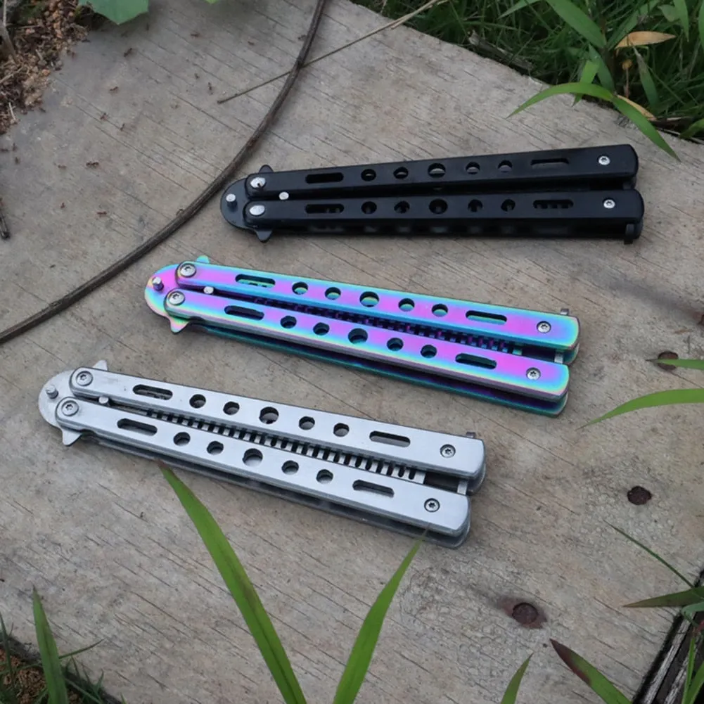 1 Piece Foldable Comb Stainless Steel Practice Training Butterfly Comb