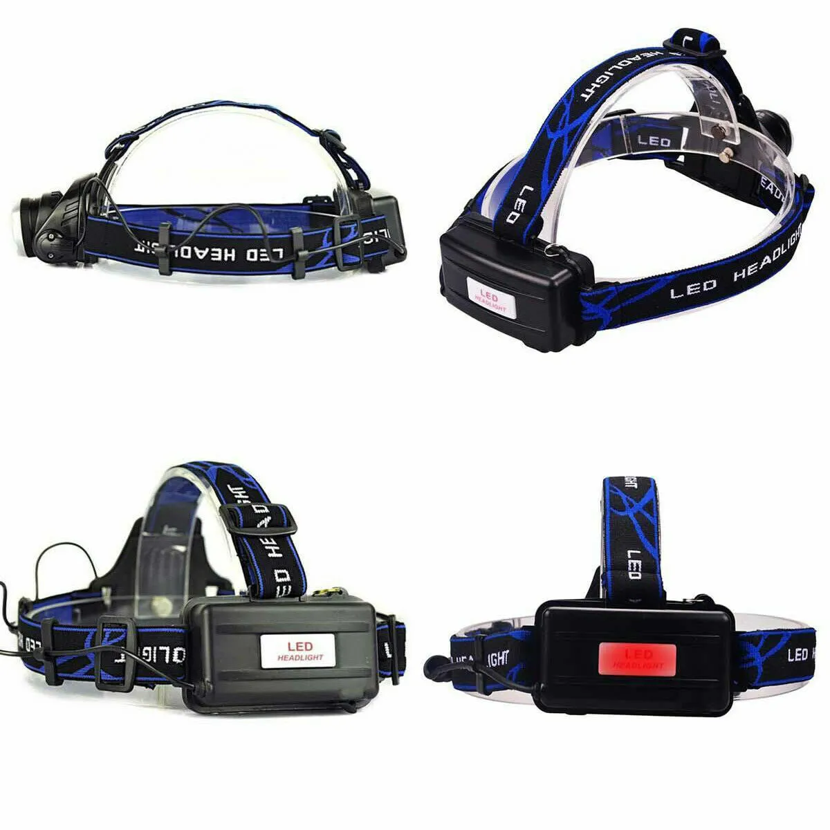 100000LM Zoomable LED Headlamp Rechargeable Headlight CREE XML T6 Head Torch