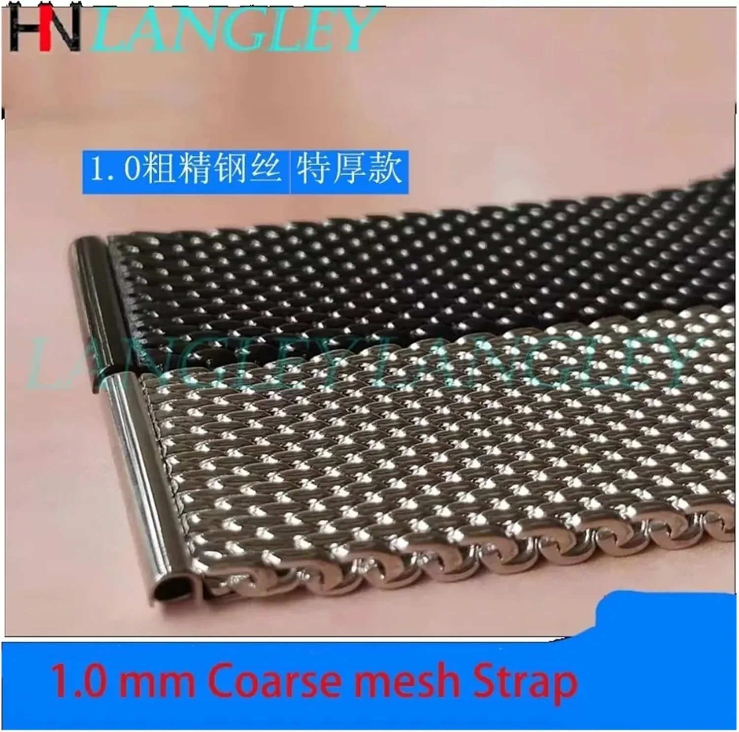 1.0mm Milanese Coarse mesh Stainless Steel Watch Band 3mm Thickness Heavy Wriststrap 18 20 22 24mm Width Watch Bands with Tool