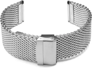 1.0mm Milanese Coarse mesh Stainless Steel Watch Band 3mm Thickness Heavy Wriststrap 18 20 22 24mm Width Watch Bands with Tool