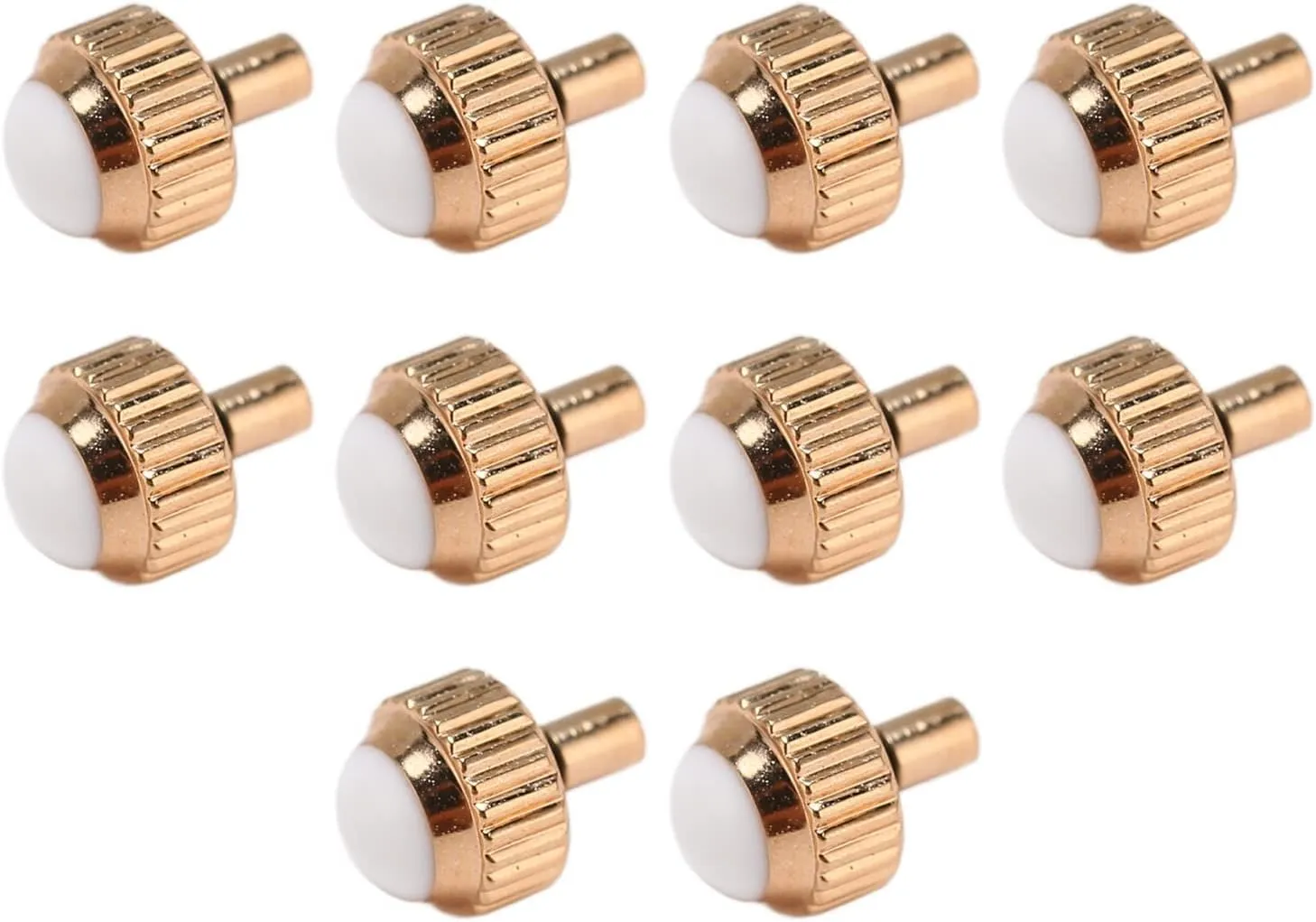 10pcs Rose Gold Stainless Steel Watch Crowns, 4mm Watch Head Spare Parts, Sturdy and Anti, Lightweight and Easy to Carry, Ideal Replacement Accessory for Watchmaker