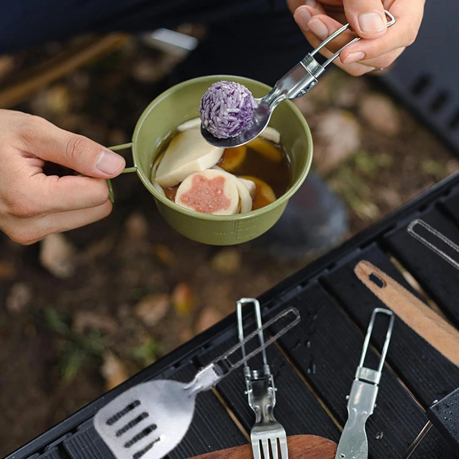 11Pcs Camping Kitchen Set Camping Utensils Set BBQ Tableware Set Camping Cookware Camping Accessories Potab Cookware Equipment