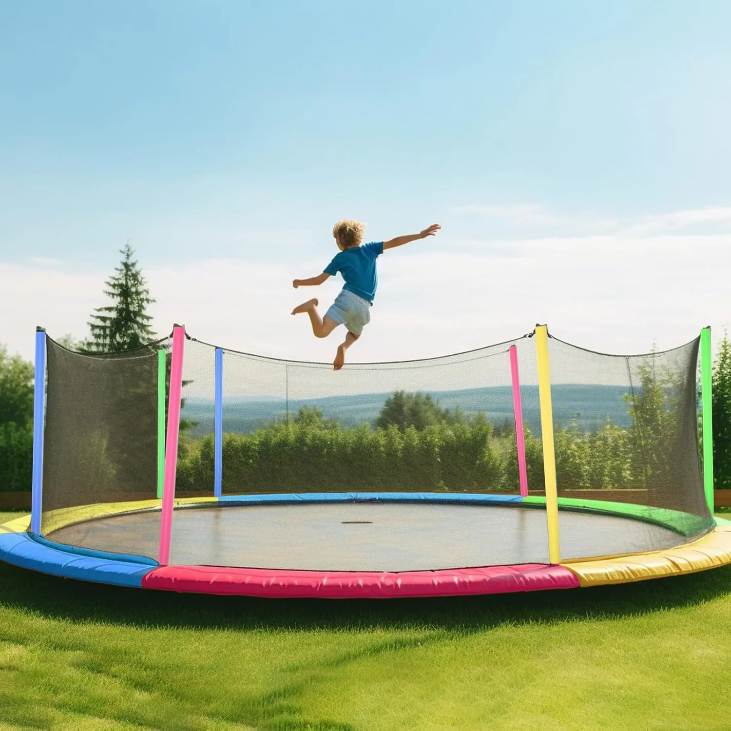 12 Pcs Trampoline Pole Foam Sleeve 35.4" Length 2025 Upgrade Materials Waterproof Trampoline Poles Cover Replacement for Outdoor Accessories