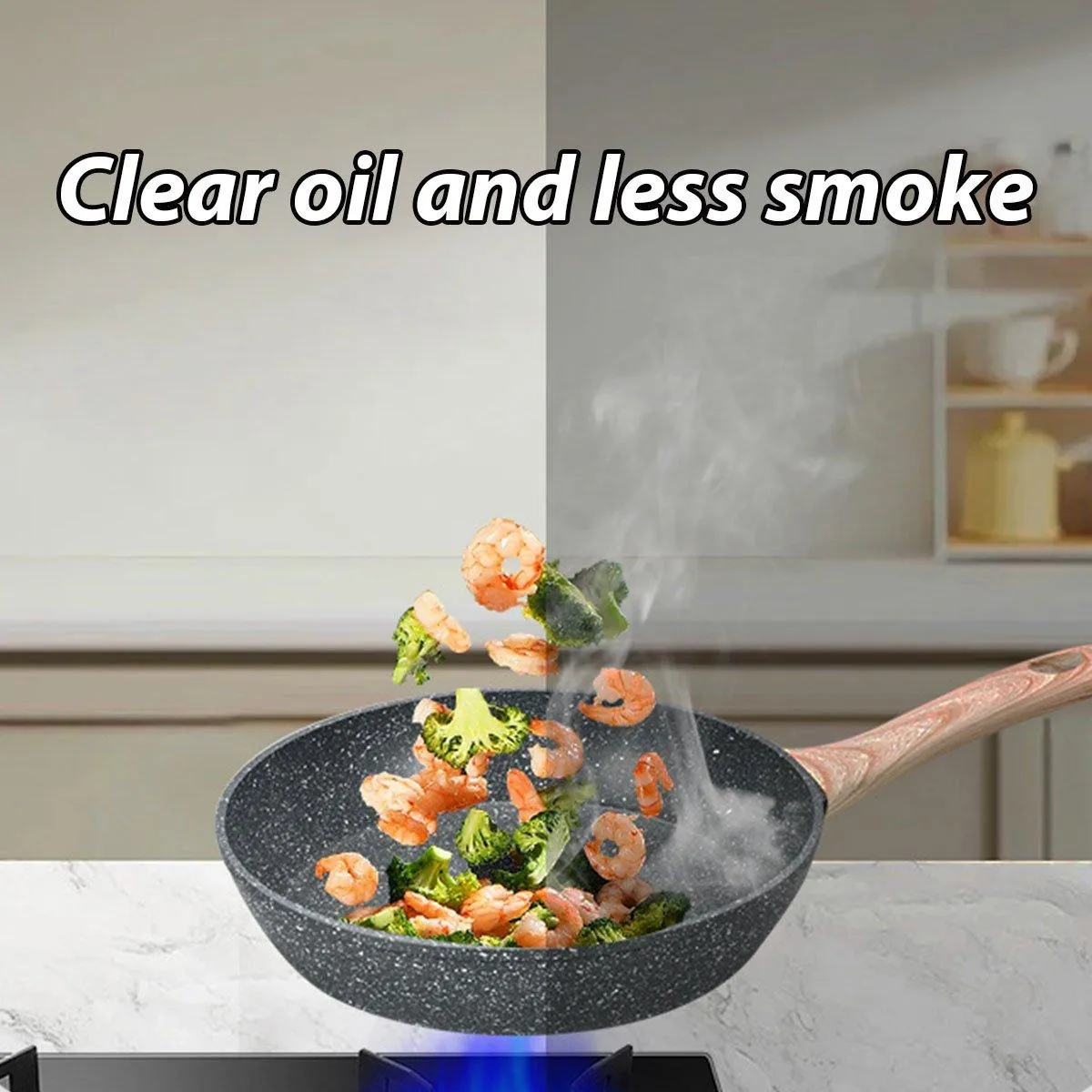 12pcs Maifan Stone Cookware Set Nonstick Steamer Fryer Stew Pot for Home Cooking