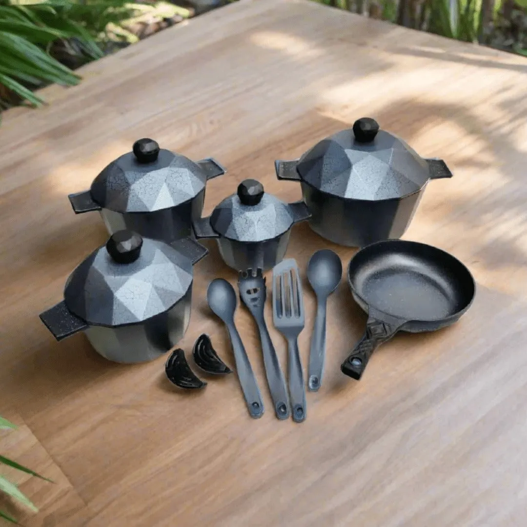 15 pcs Diamond Die Cast Cookware Sets