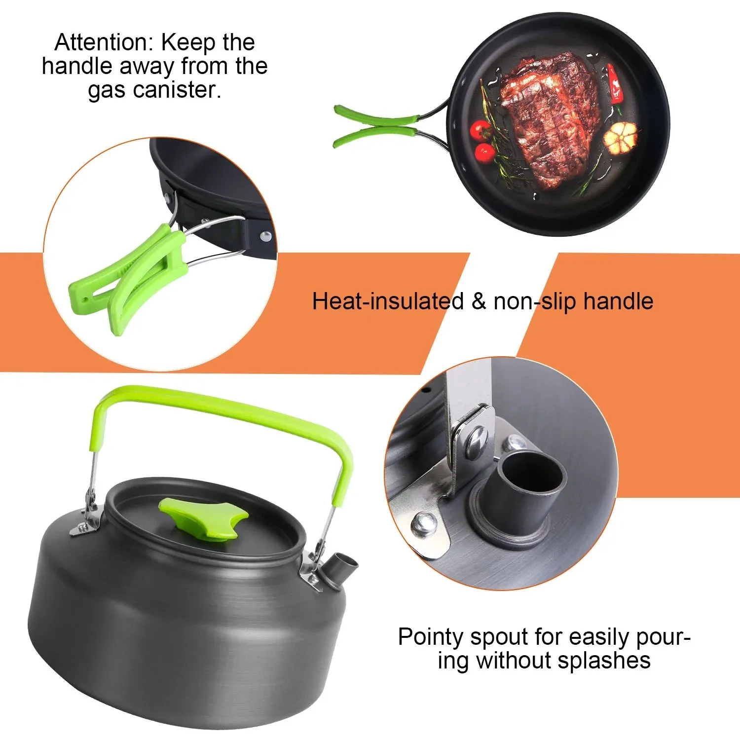 16-Piece Camping Cookware Set with Stove and Utensils