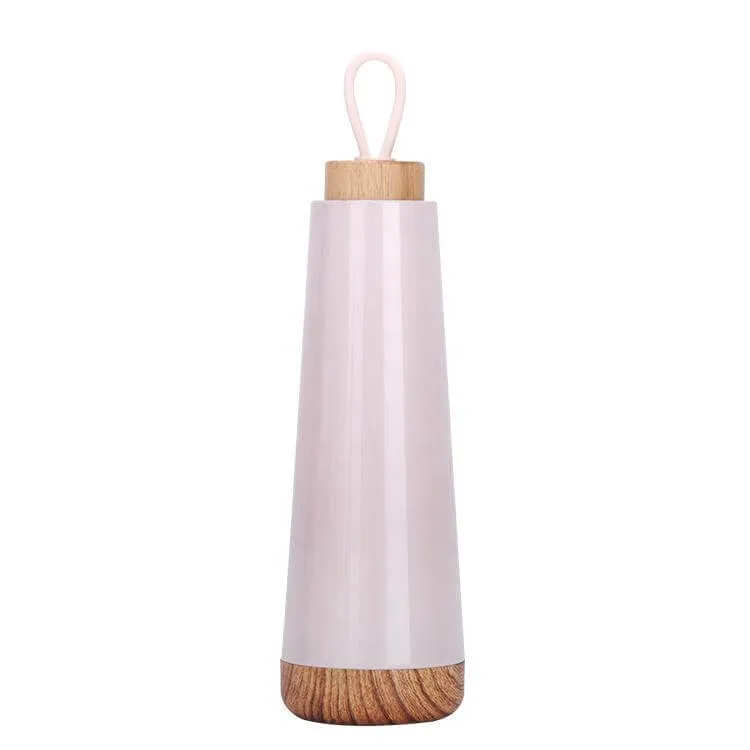 17oz Insulated Bottle with Wooden Lid