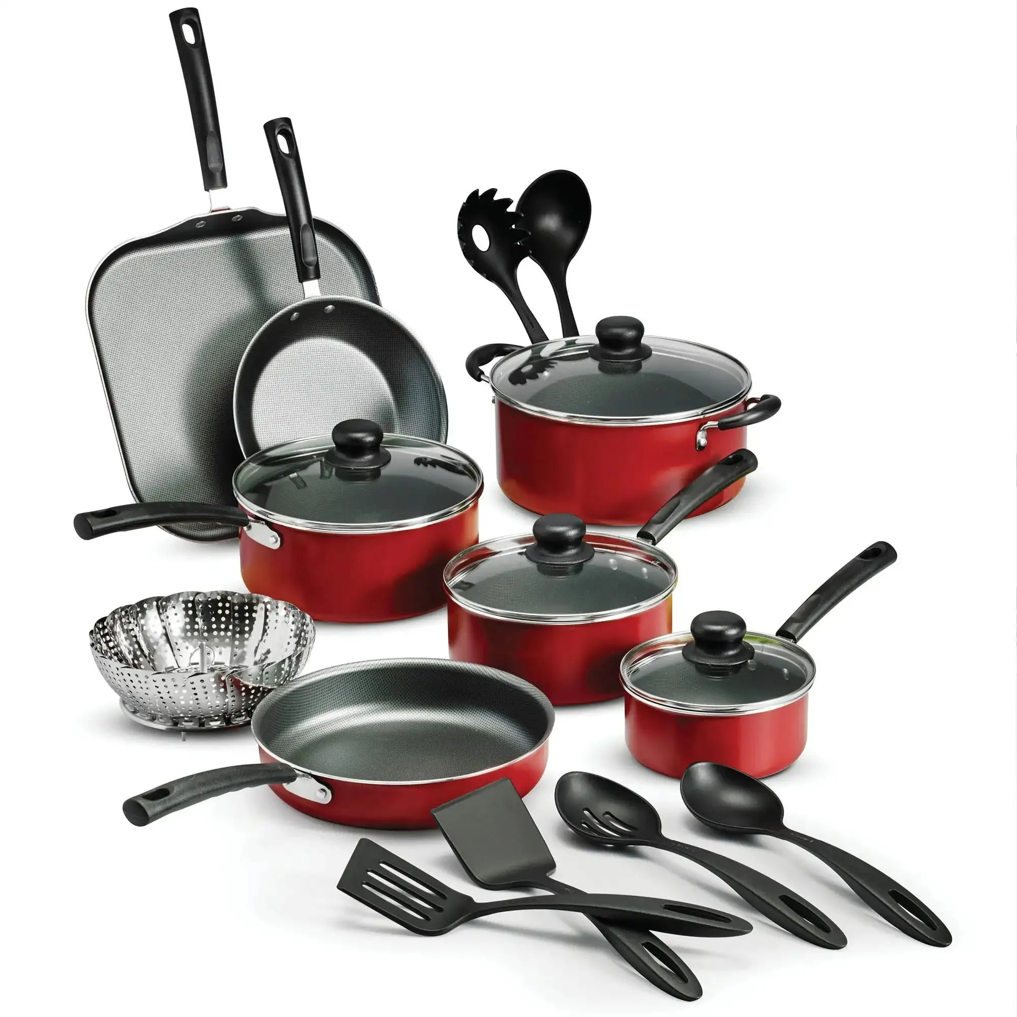 18-Piece Non-Stick Aluminum Ceramic Cookware Set