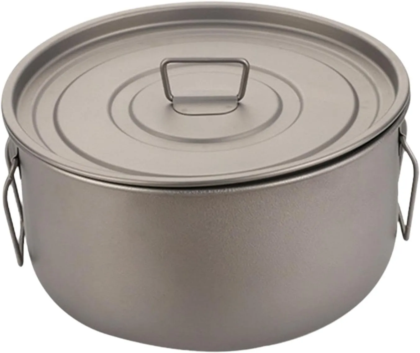 1.8L Titanium Cooking Pot for Outdoor Use with Lid and Compact Design