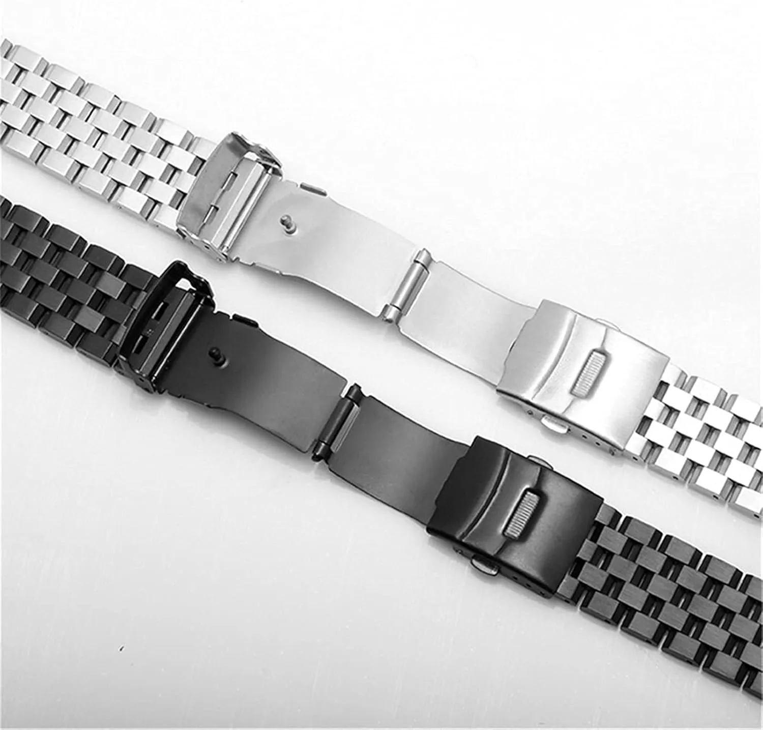 18mm 20mm 22mm 24mm 26mm quick release stainless steel strap men's women's solid metal wrist band accessories black silver bracelet qw