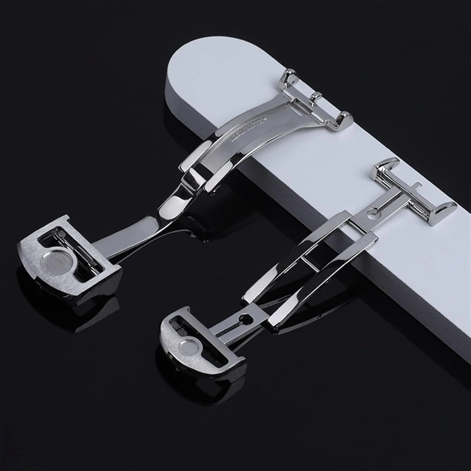 18mm 316L Stainless Steel Deployment Watch Butterfly Buckle for IWC Big Pilot Spitfire Watchband Strap Folding Clasp