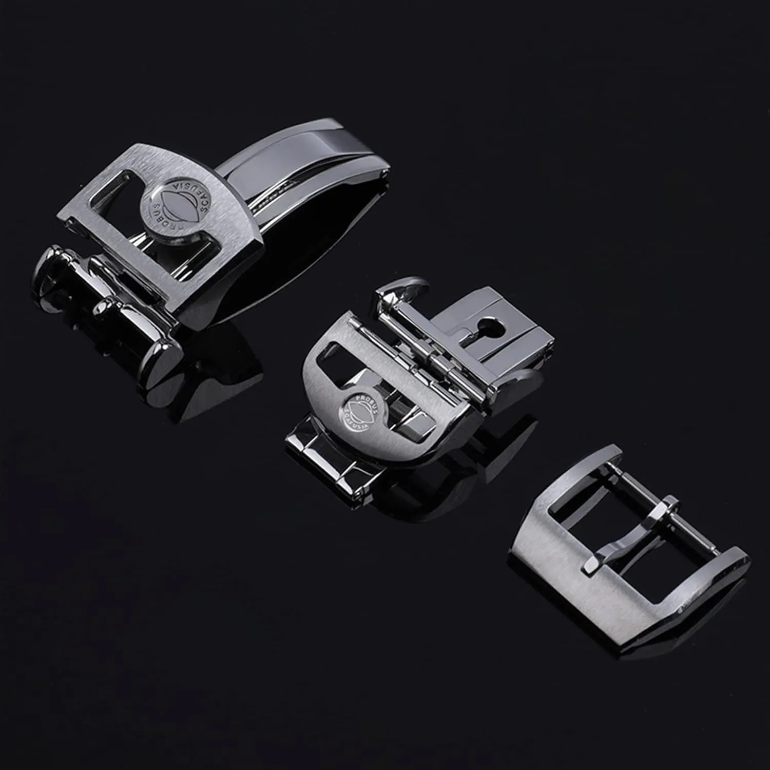 18mm 316L Stainless Steel Deployment Watch Butterfly Buckle for IWC Big Pilot Spitfire Watchband Strap Folding Clasp