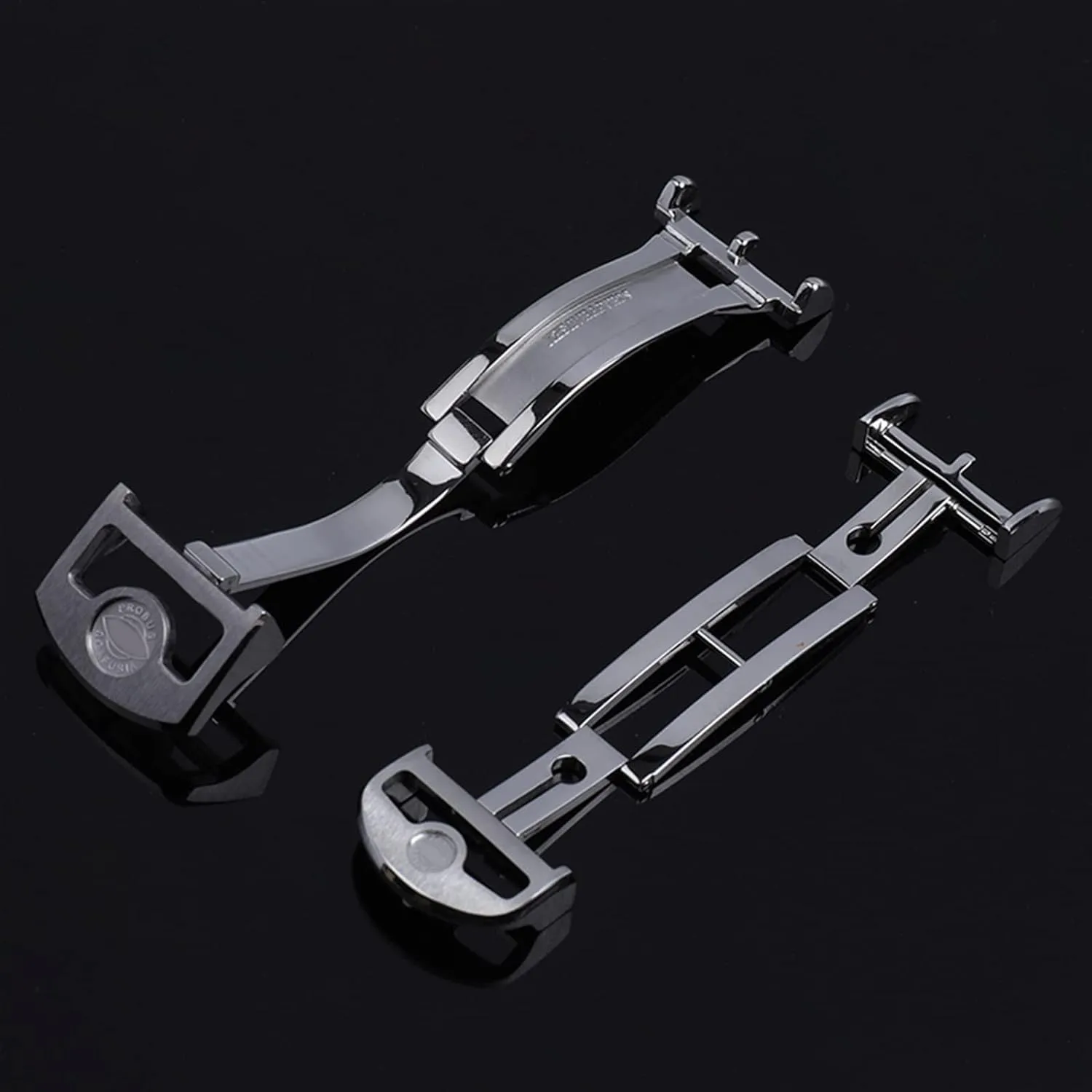 18mm 316L Stainless Steel Deployment Watch Butterfly Buckle for IWC Big Pilot Spitfire Watchband Strap Folding Clasp
