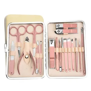 18pcs Professional Nail Clipper Set Nail Trimmer and File Kit for Manicure and Pedicure Ergonomic Design Selection