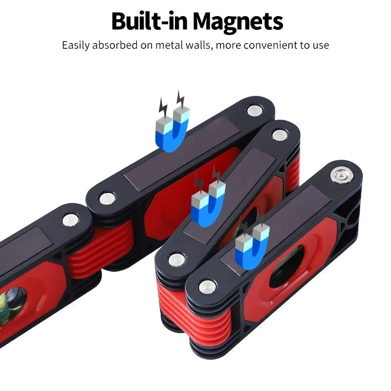 1pc 23"/600mm Multi-function Foldable Level Multi-Angle Measurement Tool