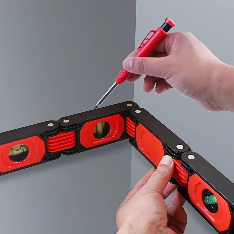 1pc 23"/600mm Multi-function Foldable Level Multi-Angle Measurement Tool