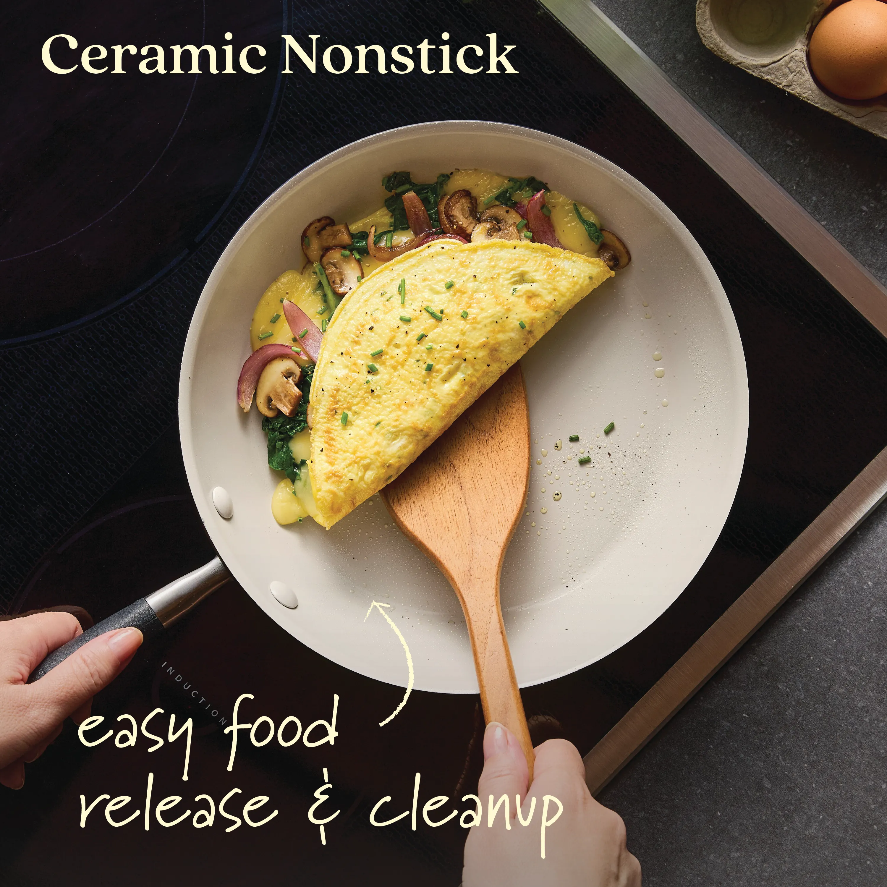 2-Piece Ceramic Nonstick Frying Pan Set