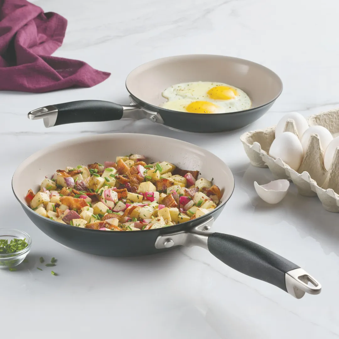 2-Piece Ceramic Nonstick Frying Pan Set
