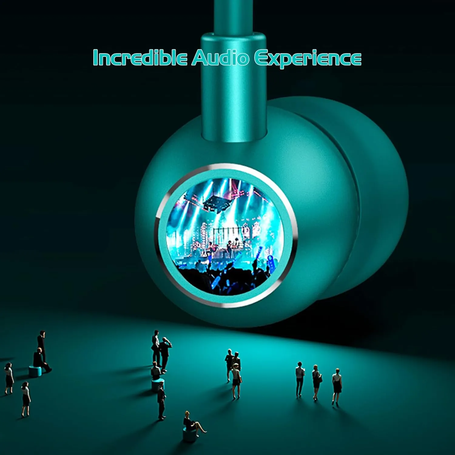 200H Playback Time Neckband Bluetooth Headphones, Bluetooth 5.3 in Ear Wireless Earphones with Digital Display, Monitoring Mode for Singing, 7 EQ Modes, Support TF Card, USB-C Fast Charging