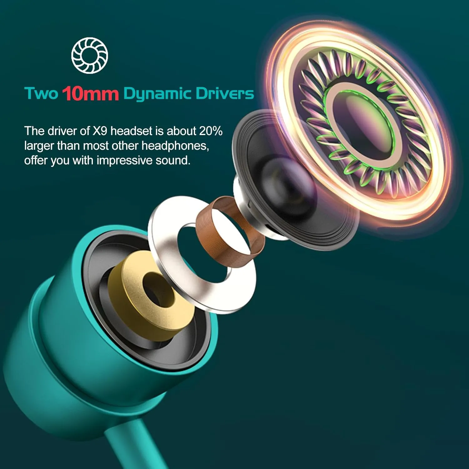 200H Playback Time Neckband Bluetooth Headphones, Bluetooth 5.3 in Ear Wireless Earphones with Digital Display, Monitoring Mode for Singing, 7 EQ Modes, Support TF Card, USB-C Fast Charging
