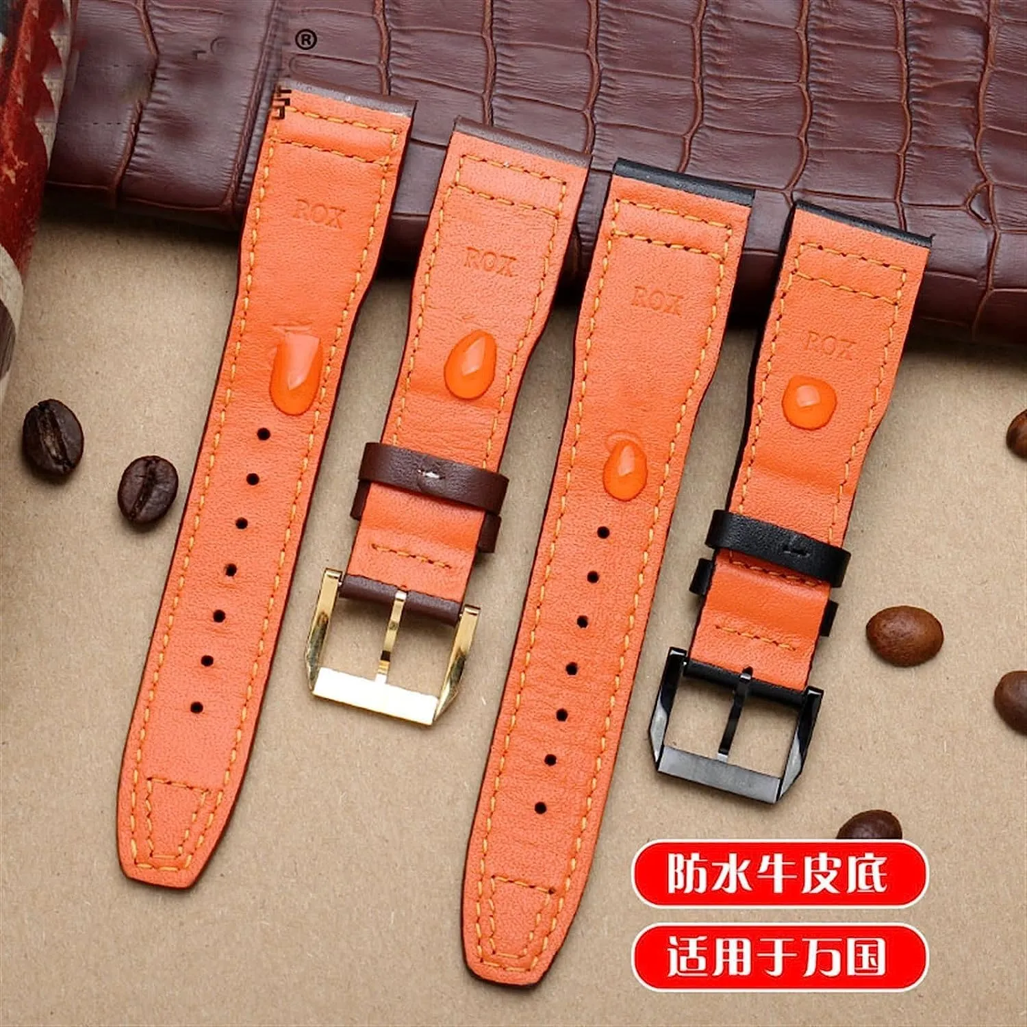 20mm 21mm Calf Genuine Leather Watchband for IWC Pilot Mark XVIII IW327004 IW377714 Watch Strap Brown Black Men Bracelet