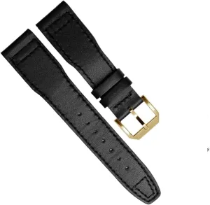 20mm 21mm Calf Genuine Leather Watchband for IWC Pilot Mark XVIII IW327004 IW377714 Watch Strap Brown Black Men Bracelet