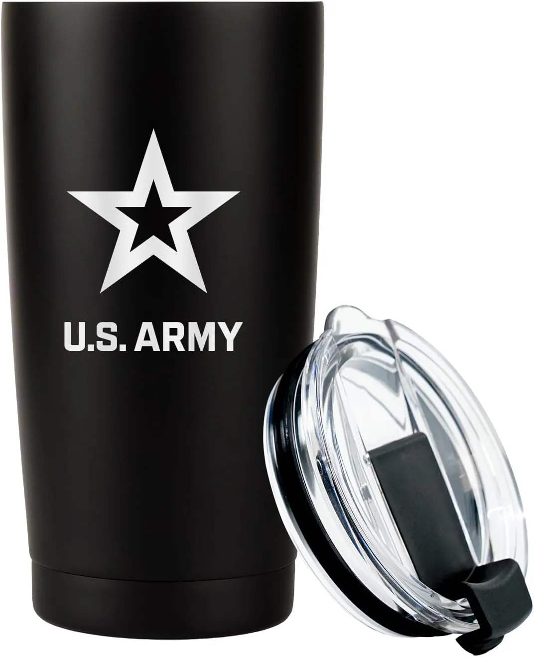 20oz US Army Tumbler, Double-Walled Insulated Steel USA Coffee Mug with Lid | US Army Gifts | Disabled USMC Veteran Owned SMALL Business