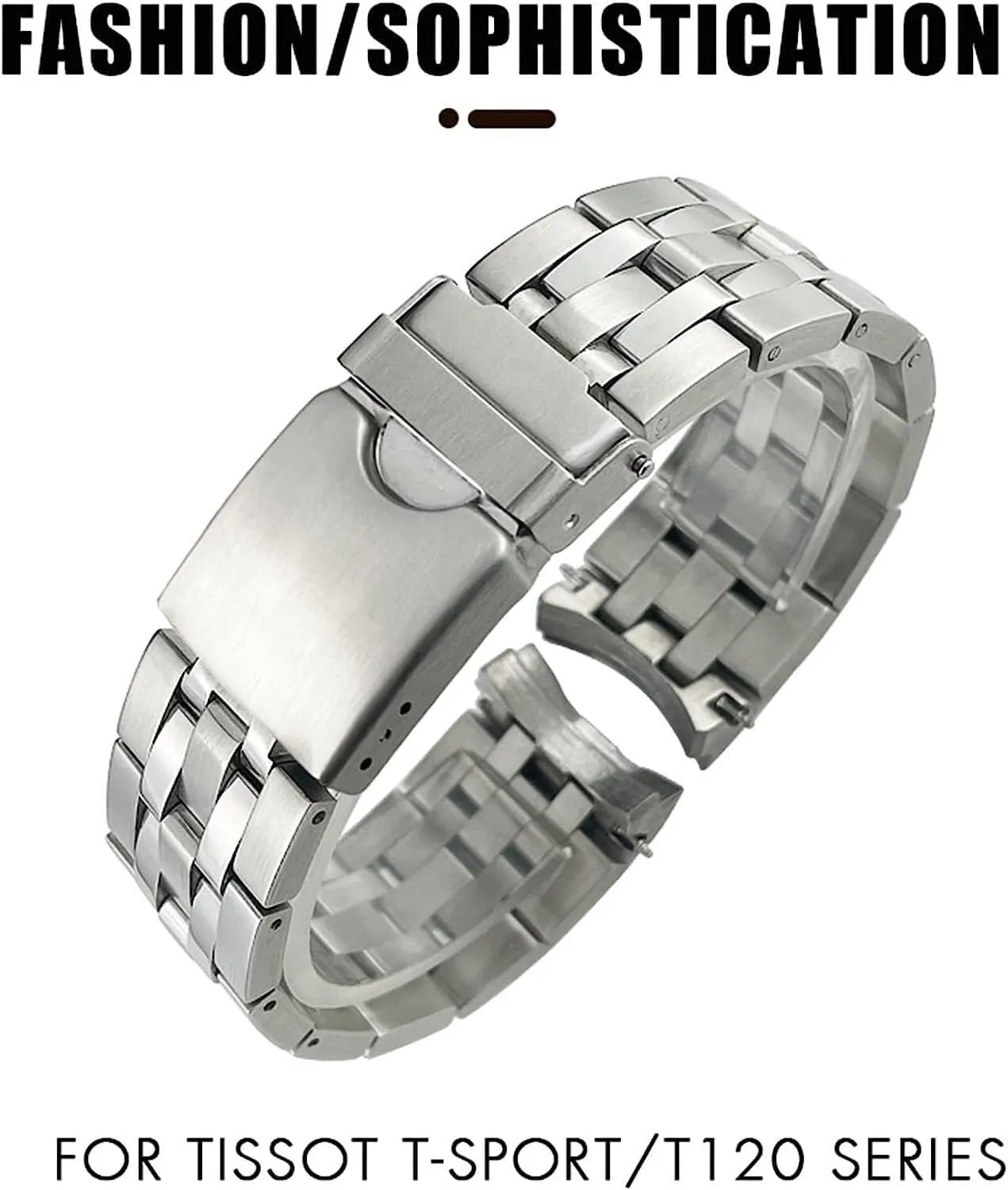21mm Solid Stainless Steel Watchbands For Tissot T120 T120407 Watch strap Accessories Men Bracelet