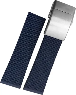 22mm 24mm Braided Rubber Watchband For Breitling Avenger Superocean Heritage Watch Strap Braceles Replacement Accessories