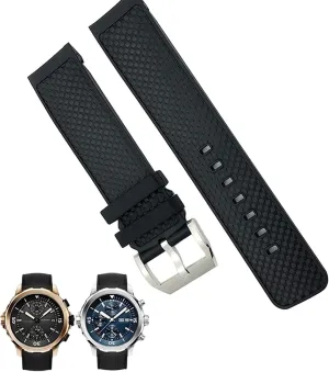 22mm Rubber Watch Strap For IWC AQUATIMER FAMILY IW376805 IW329001 Waterproof Watch Band Accessories