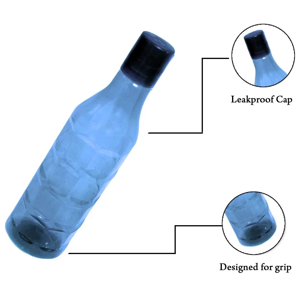 2312 Unbreakable & Leak-Proof Plastic Diamond Round Water Bottle (1100Ml)