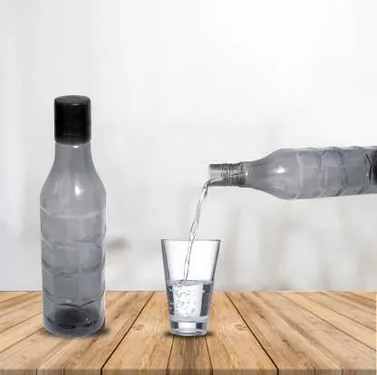 2312 Unbreakable & Leak-Proof Plastic Diamond Round Water Bottle (1100Ml)
