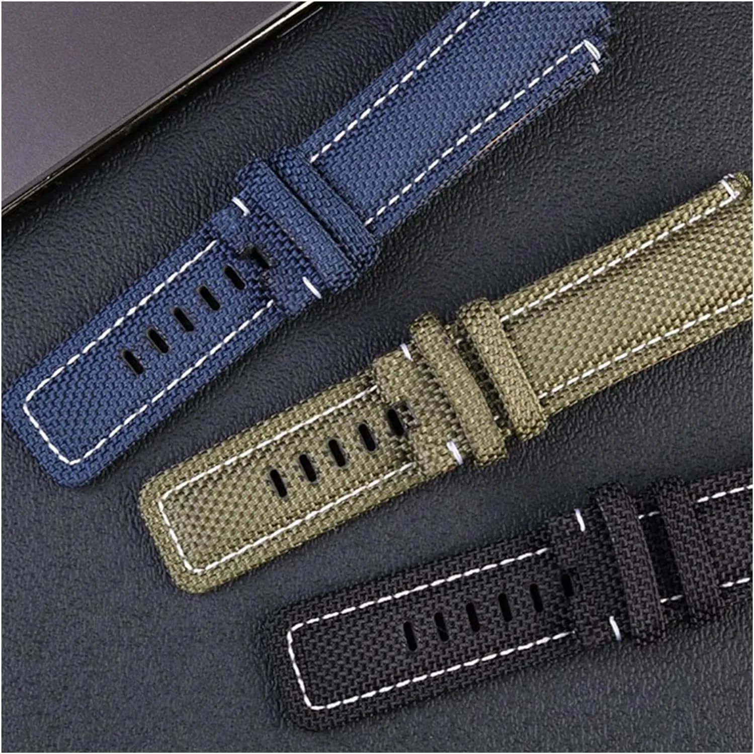 24 * 16mm Nylon Leather Watch Strap for Timex T2N720 T2N721 TW2T76500 6300 6400 Series Watch Bracelet for Men Women