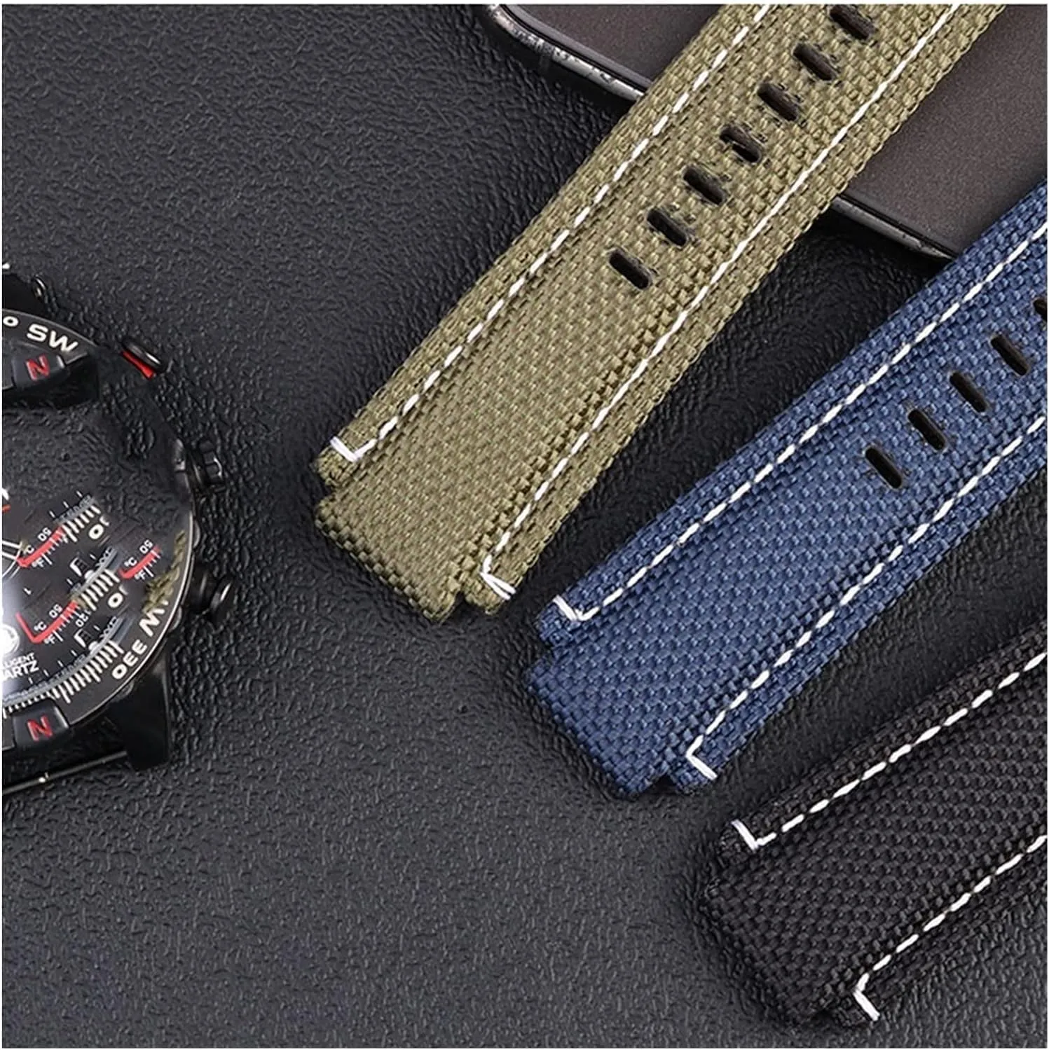 24 * 16mm Nylon Leather Watch Strap for Timex T2N720 T2N721 TW2T76500 6300 6400 Series Watch Bracelet for Men Women