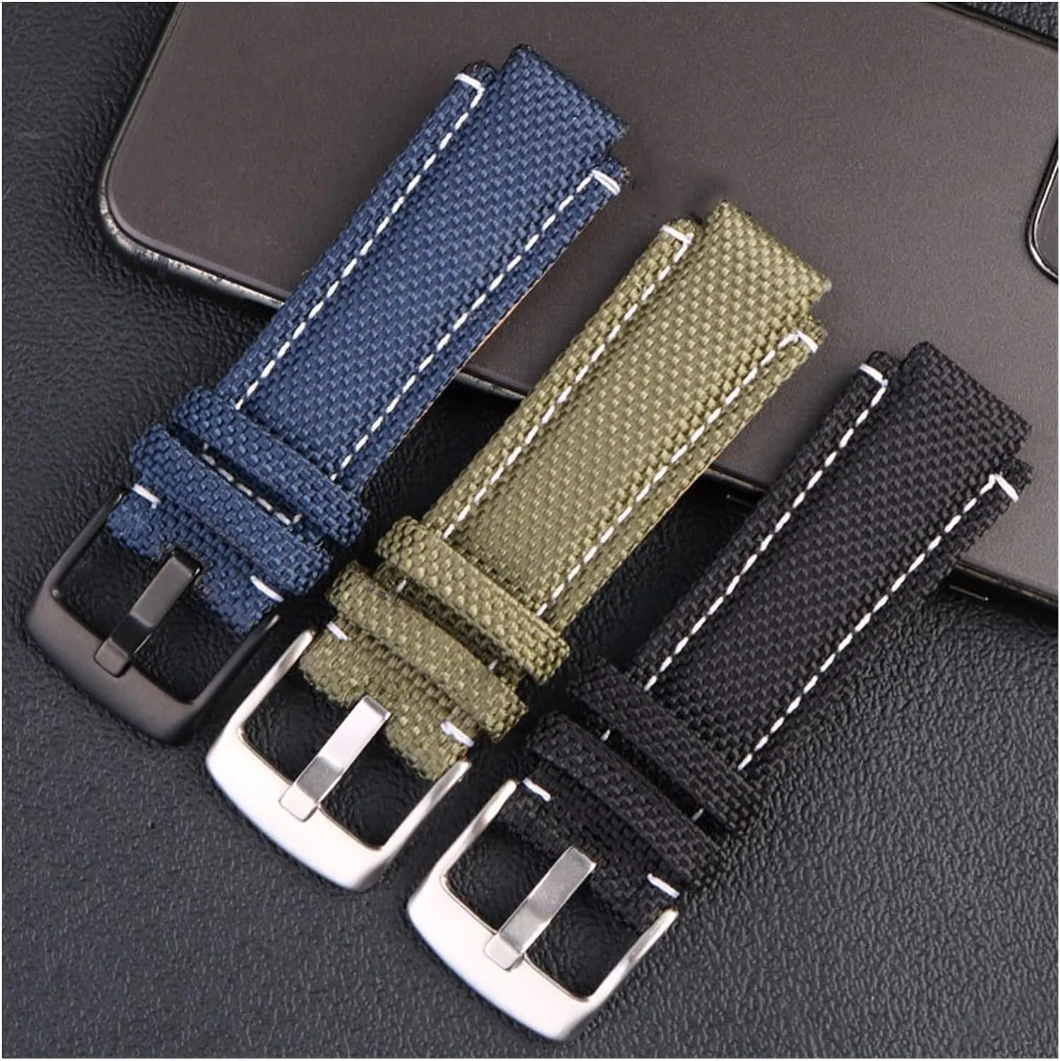 24 * 16mm Nylon Leather Watch Strap for Timex T2N720 T2N721 TW2T76500 6300 6400 Series Watch Bracelet for Men Women