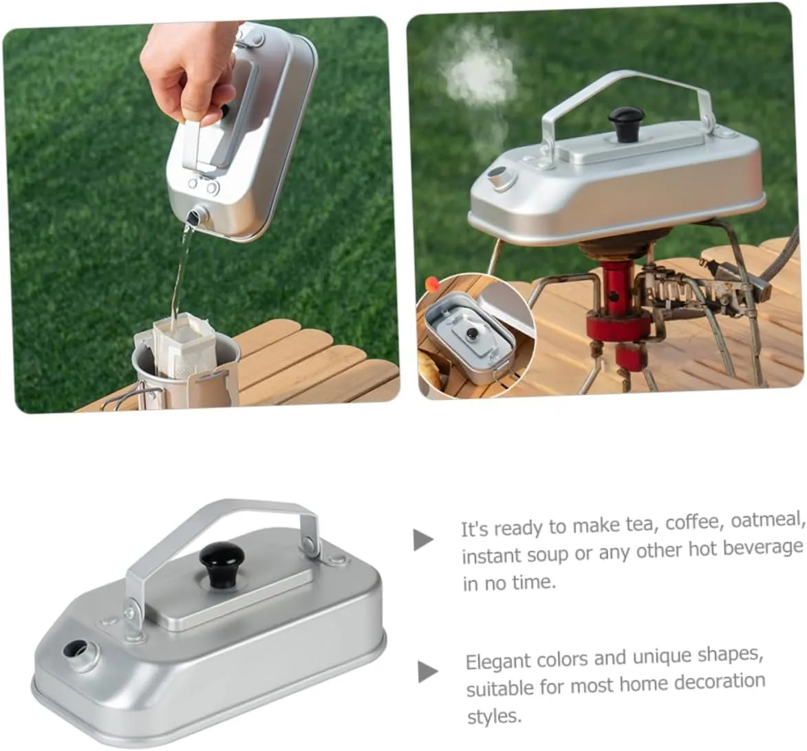 2pcs Aluminum Kettle for Camping Multi-function Water Pot Portable Stovetop Kettle