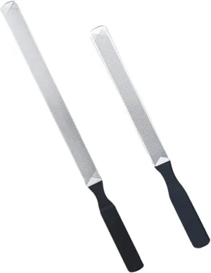 2pcs Stainless Steel Nail Files Thick Nail Manicure Tools for Precision Filing Shaping Lightweight Design for Home and Travel Use Comfortable Grip for Effortless Manicure