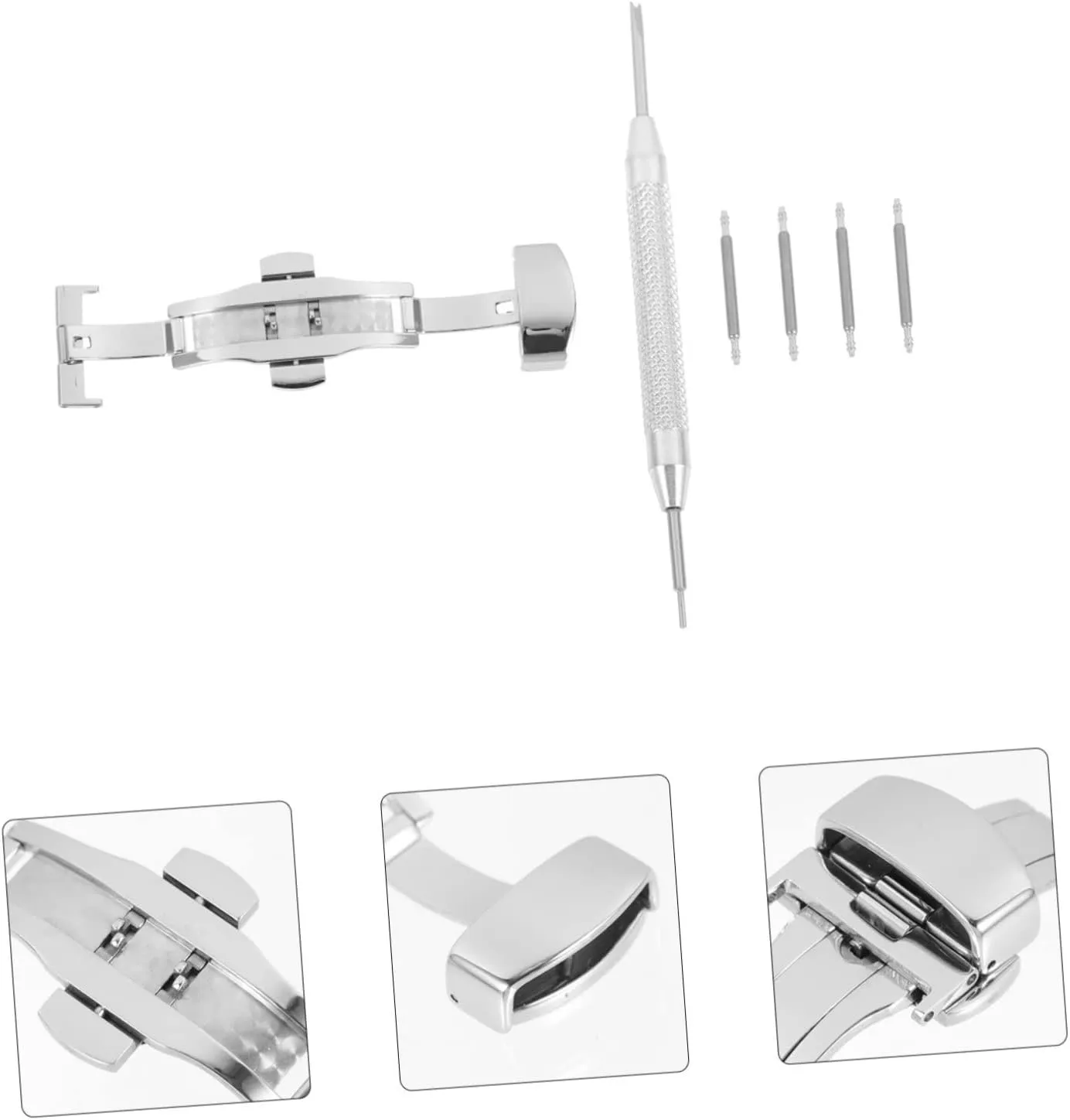 2pcs Watch Butterfly Clasp Watchband Parts Watch Clasp Replacement Watch Band Parts Watchband Clasp