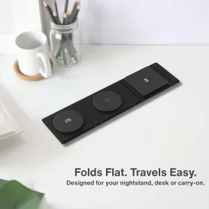 3-in-1 Magnetic Wireless Charging Station for Multiple Apple Devices – Foldable Travel Charger for iPhone 16/15/14/13/Pro/Max, Apple Watch, AirPods 4/3/2/Pro – 20W Dual Power Adapter Included