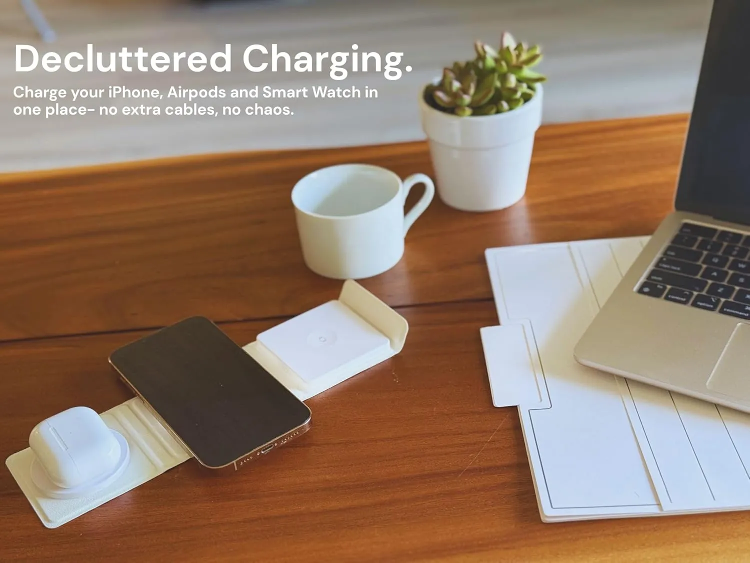 3-in-1 Magnetic Wireless Charging Station for Multiple Apple Devices – Foldable Travel Charger for iPhone 16/15/14/13/Pro/Max, Apple Watch, AirPods 4/3/2/Pro – 20W Dual Power Adapter Included