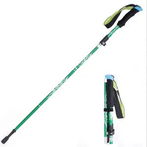 3 Sections Hiking Poles, Aluminum Alloy Trekking Poles, Easy to Carry, Hiking Sticks with Storage Bag for Travel(E)