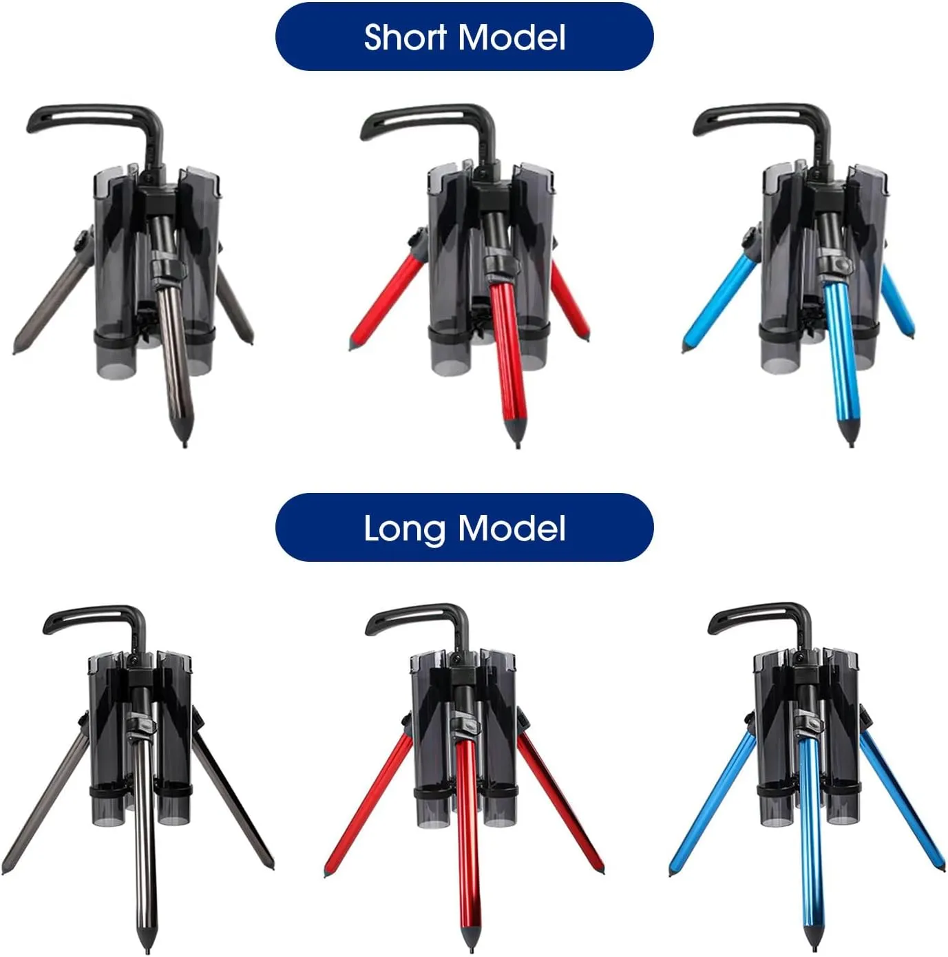 3-Tude Portable Fishing Rod Holder - Stand Holds Up to 3 Rods, Outdoor Fishing Gear Equipment Organizer