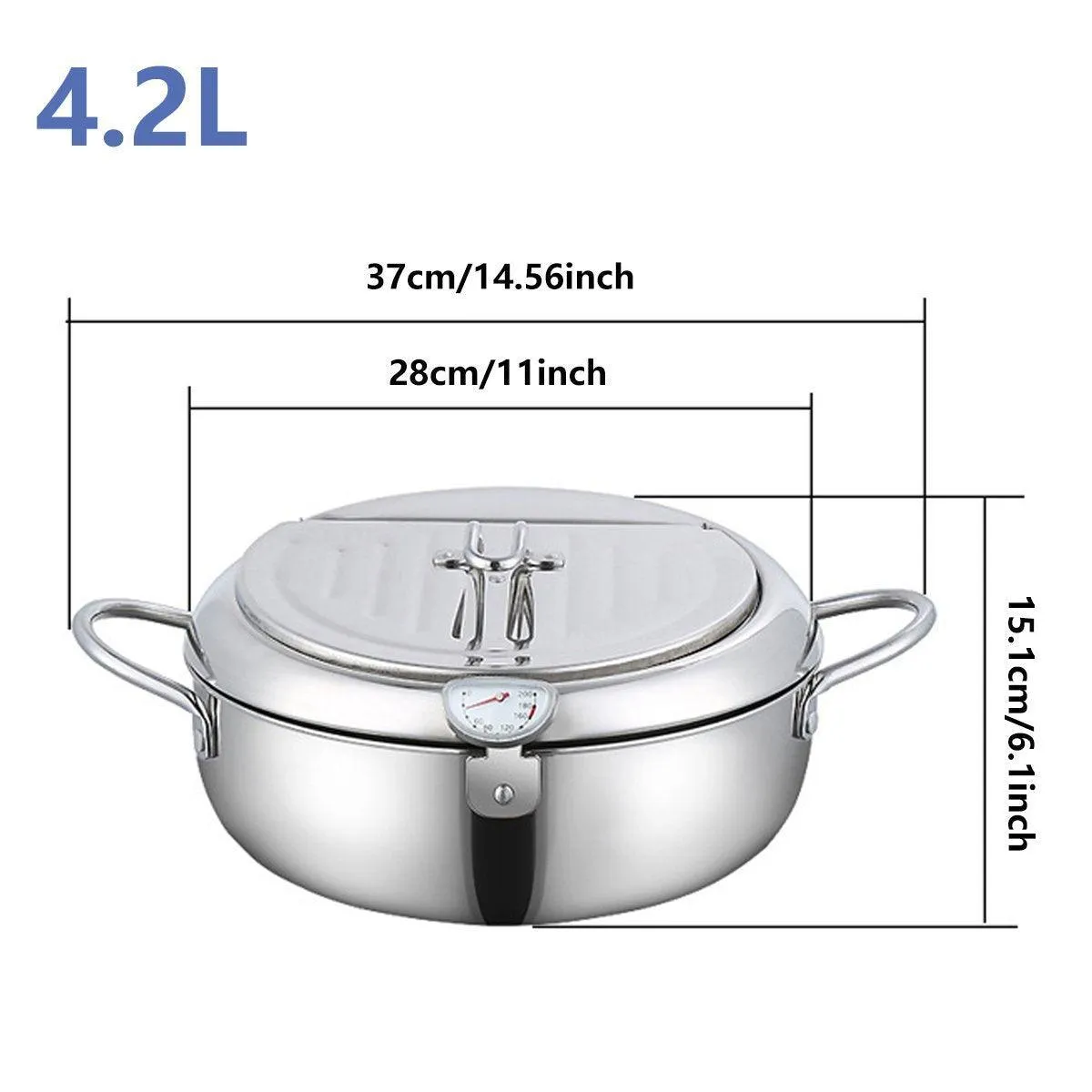 304 Stainless Steel Japanese Tempura Household Oil Saving Frying Fryer Nonstick