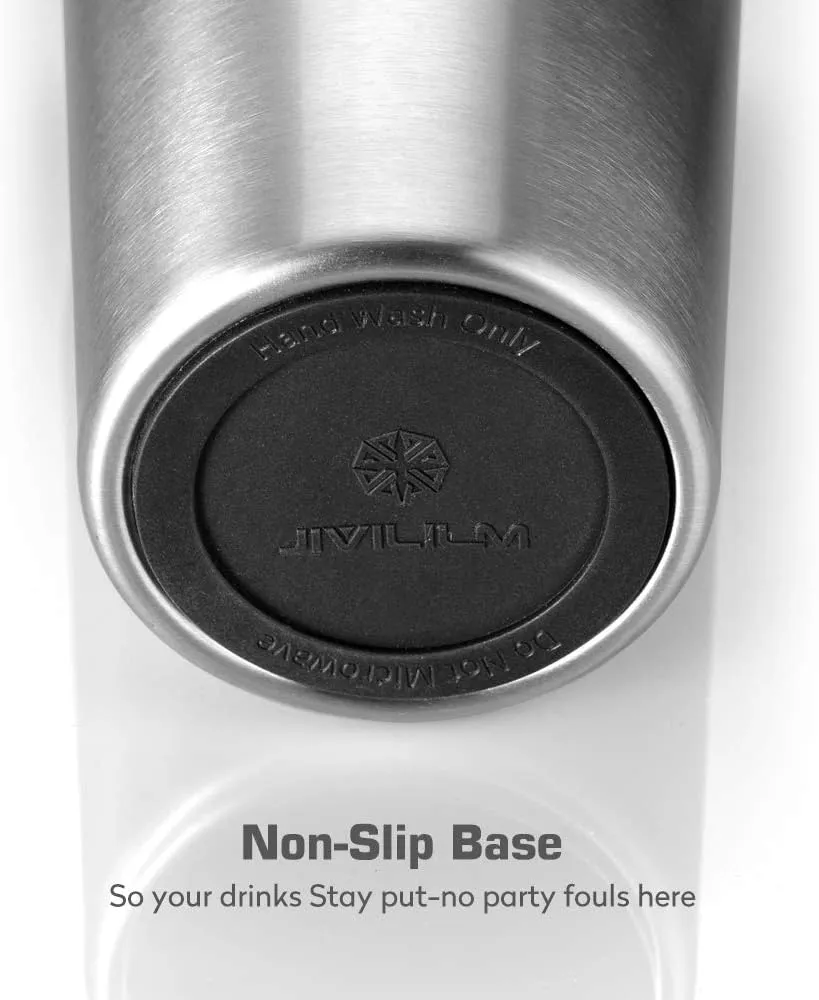32 OZ 2 in 1 Stainless Steel Insulated Snack Tumbler With Handle, 2 Lids, Straw for Water, Coffee, Snack (Pink Beige, 32 OZ)