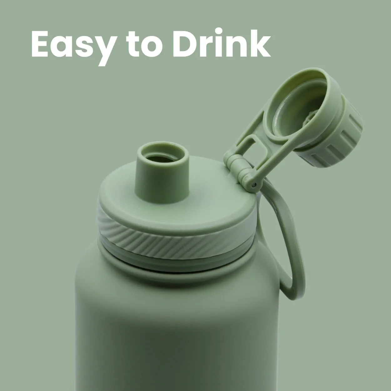 32 oz vacuum insulated stainless steel water bottle with spout lid for cold water drinks, sports, travel, outdoor and school (Conifer)