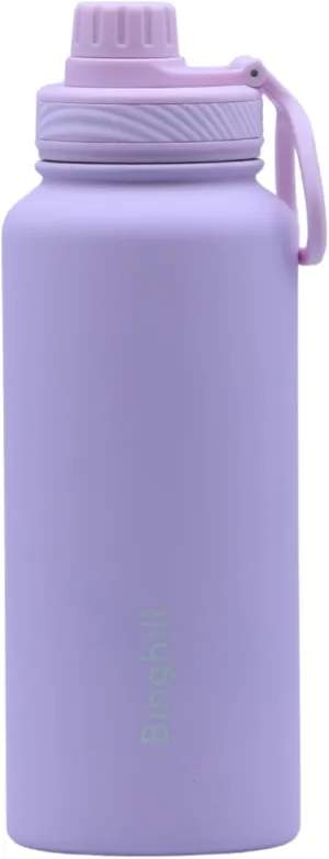 32 oz vacuum insulated stainless steel water bottle with spout lid for cold water drinks, sports, travel, outdoor and school (Lavender)