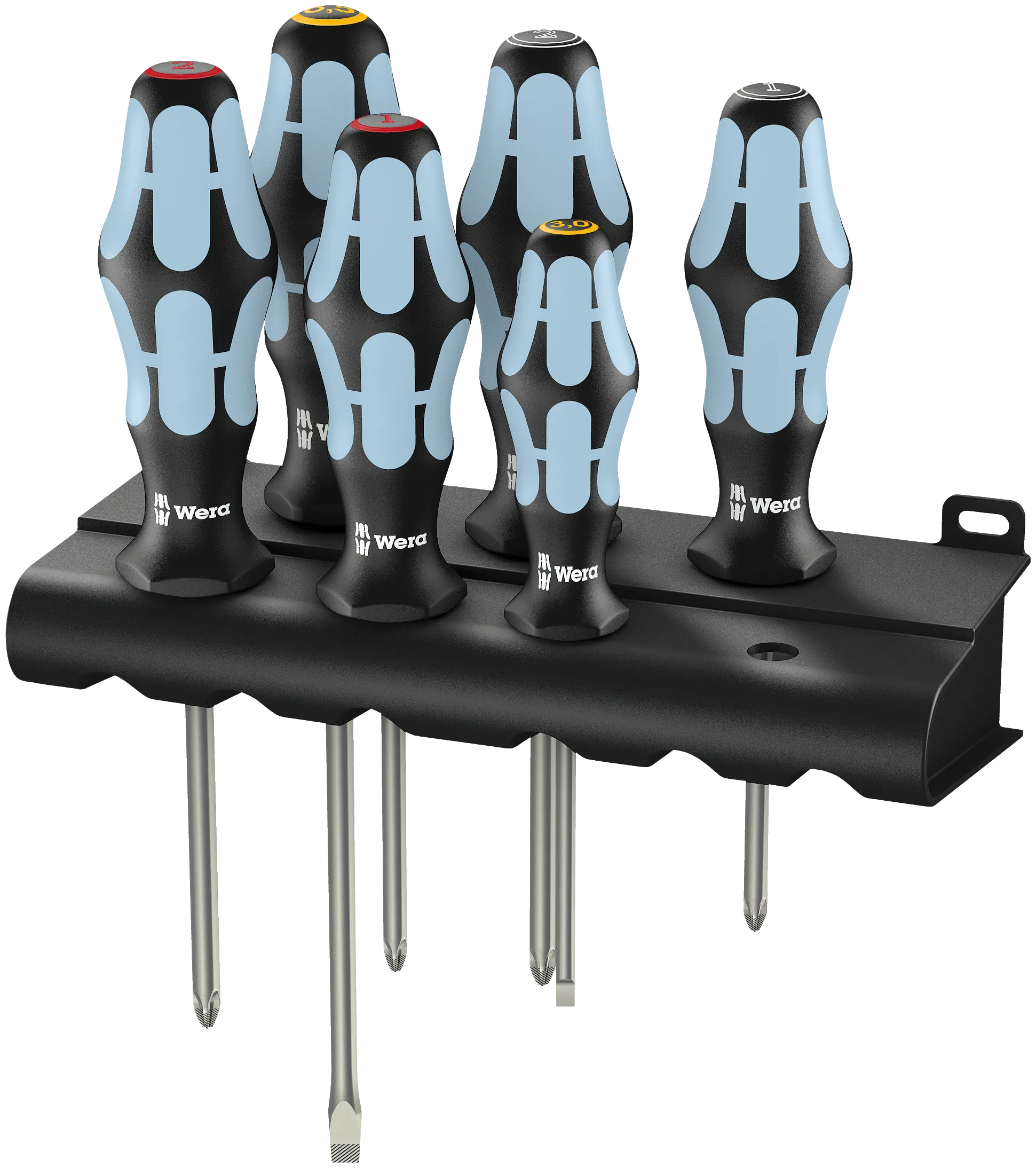 3334/3350/3355/6 Screwdriver set, stainless and rack